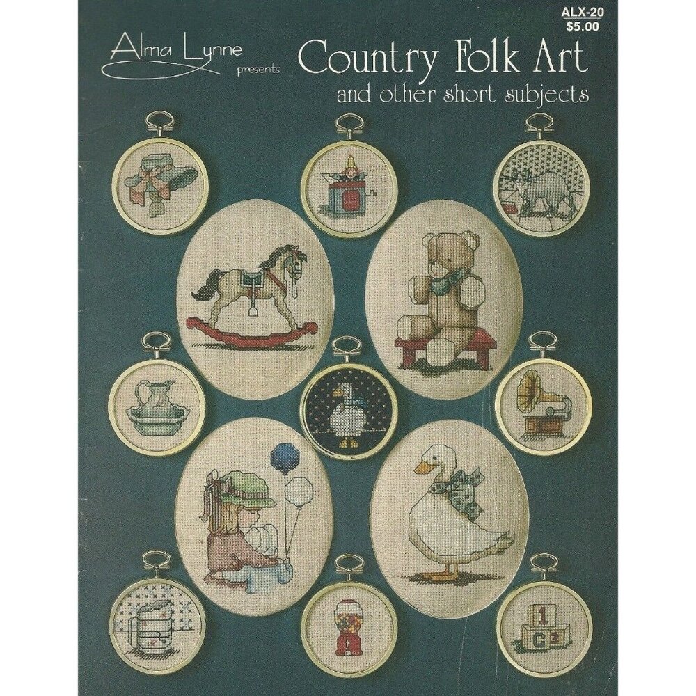 Alma Lynne Designs Country Folk Art Counted Cross Stitch Patterns